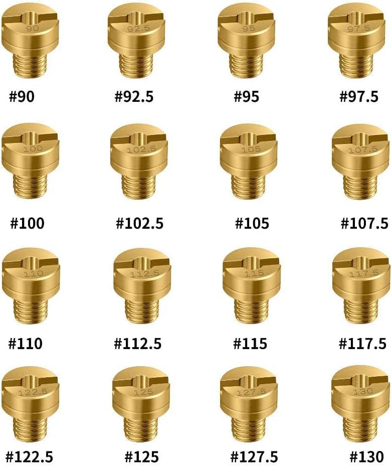 Strongthium Main Jet Kit for Mikuni HS HSR RS TM VM VM22 VM24 VM26 Carburetors Large Round N100.604#90 ~ #130 - Image 4